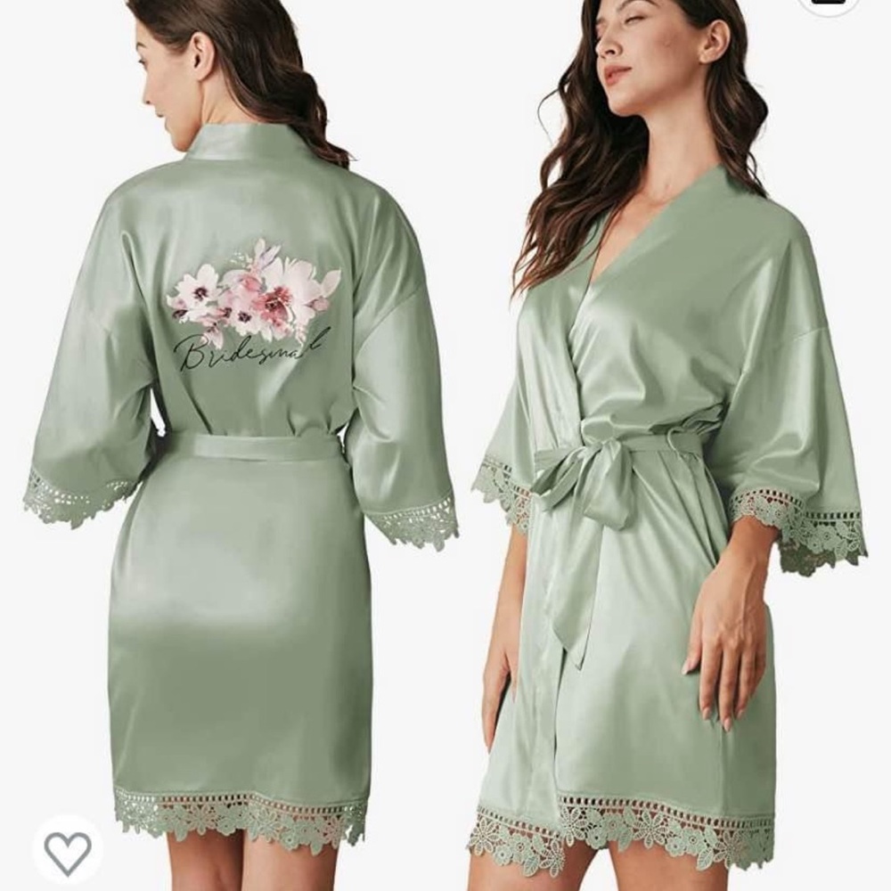 Silk robe for bridesmaid